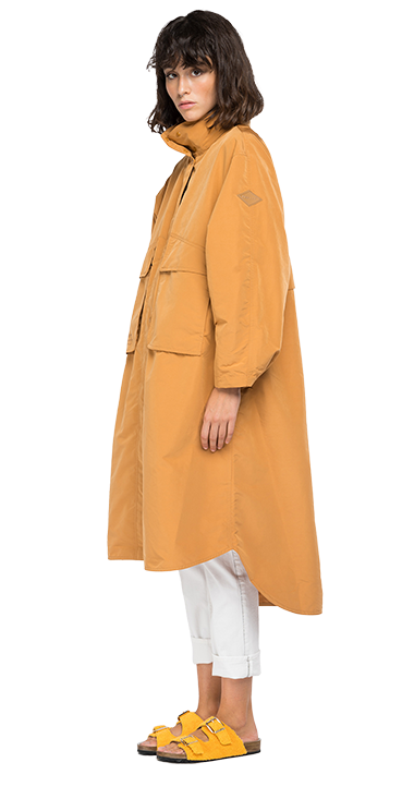 ライトファインポリナイロンシンセティックコンポーネントロングジャケット 詳細画像